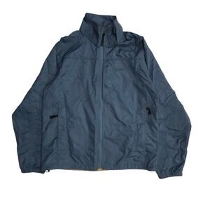 LL Bean Stowaway Windbreaker Jacket Men's Size Small Blue Zip Up Lightweight
